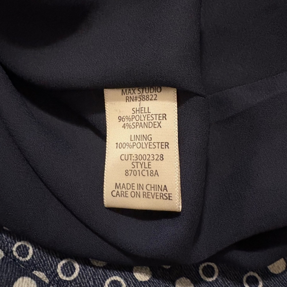 Max Studio Navy Wrap Skirt - Picture 7 of 11